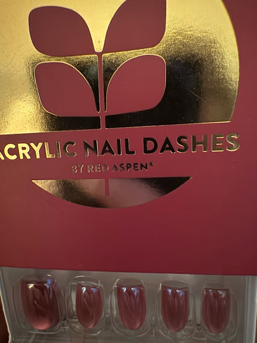 Red Aspen Acrylic Press on nails Twinkly Tonnie pink cats eye finish - Picture 5 of 7